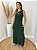 Vestido Moletinho Básico Midi Marrom Verde Escuro - Imagem 1