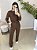 Conjunto blusa manga longa e calça moletinho premium marrom - Imagem 3