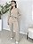 Conjunto feminino blusa manga longa e calça moletinho premium bege - Imagem 3