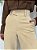 Calça alfaiataria pantalona botão bege - Imagem 3