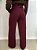 Calça pantalona botão alfaiataria vinho - Imagem 3