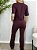 Conjunto blusa manga curta e calça moletinho premium marsala - Imagem 3