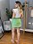 Shorts Saia em Linho Verde Menta - Imagem 3