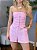 Conjunto feminino alfaiataria short e blusa tomara que caia Rosa - Imagem 1