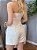 Conjunto feminino alfaiataria short e blusa tomara que caia Cru - Imagem 3