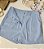 Shorts alfaiataria com botão encapado azul - Imagem 2