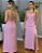 Vestido Suzana alfaiataria decote costas rosa - Imagem 1