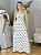 Vestido longo poá branco - Imagem 1
