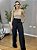 Calça alfaiataria Reta com bolsos Preto - Imagem 1