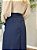 Saia linho midi amarração Marinho - Imagem 3