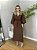Vestido Midi de Linho Marrom - Imagem 3