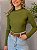 Body Feminino Gola Alta Manga Longa Costas Nuas Verde Oliva - Imagem 2