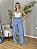 Calça Pantalona Feminina de Linho | Azul Céu - Imagem 2
