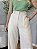 Calça Pantalona Feminina em Linho | Cor Cru - Imagem 1
