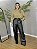 Calça Pantalona Courino Preta Feminina - Imagem 2
