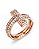 Anel T1 em ouro rosa com diamantes, 4,5 mm - Imagem 1