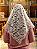 Véu Católico pra Missa Branco Santa Priscila Oval Triangular - Imagem 2