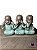 Trio De Buda Azul Na Folha 74616 - Imagem 2