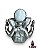 Ganesh Prata Com Glitter Peq - Imagem 3