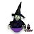 Halloween Pote Com Bruxa com Movimento Som e Luz 40x26x25Cm - Imagem 1