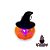 Halloween Abobora de Plastico com Chapeu de Bruxa e Luz Led - Imagem 1