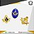 Kit 3 Pins Maçonaria Folheados a Ouro - Imagem 1