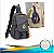 Mochila de Peito Impermeável com Logo Maçônico em Metal Dourado - Imagem 3