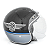 Capacete Aberto Lucca Mod. Sublime - Customizado por MTX Imports - Fat Boy 2021 Gautlet Gray Filete Azul - Imagem 2