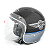 Capacete Aberto Lucca Mod. Sublime - Customizado por MTX Imports - Fat Boy 2021 Gautlet Gray Filete Azul - Imagem 3