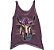 Camiseta Regata Feminina Lethal Threat modelo Floral Western Cow Skull - Roxa - Imagem 1