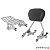 Kit Sissy Bar Wings Destacável Mod. King Low Confort c/ Bagageiro 16 Pol.  HD Touring 2014 em Diante - Inox Polido - Imagem 1