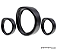 Conjunto de aros para farol de 7" e milhas de 4.5" preto - CH Parts - Imagem 1
