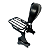 Sissy Bar Destacavel Preto Fosco Rasante Maciço Sportster 883 até 2020 - Imagem 1