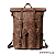 Mochila Vintage roll em lona e couro marrom - CH Parts - Imagem 1