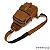Bolsa de peito em couro masculina Modelo 2 - Marrom - Imagem 3