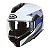 Capacete HJC 1100 180 Solido Beston Branco Azul e Cinza - Imagem 3