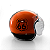 Capacete Aberto Lucca Mod. Sublime Route 66 - Customizado por MTX Imports - Cor Laranja com faixa Preta - Imagem 1