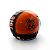 Capacete Aberto Lucca Mod. Sublime Route 66 - Customizado por MTX Imports - Cor Laranja com faixa Preta - Imagem 2