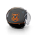 Capacete Aberto Lucca Mod. Sublime Route 66 - Customizado por MTX Imports - Cor Gray com faixa Preta escrita Laranja - Imagem 2