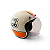 Capacete Aberto Lucca Mod. Sublime Route 66 - Customizado por MTX Imports - Cor Branco com faixa Laranja escrita Preto - Imagem 1