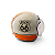 Capacete Aberto Lucca Mod. Sublime Route 66 - Customizado por MTX Imports - Cor Branco com faixa Laranja escrita Preto - Imagem 2