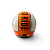 Capacete Aberto Lucca Mod. Sublime Route 66 - Customizado por MTX Imports - Cor Branco com faixa Laranja escrita Preto - Imagem 5