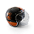 Capacete Aberto Lucca Mod. Sublime Route 66 - Customizado por MTX Imports - Cor Preto com faixa Amber Gold - Imagem 1