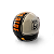 Capacete Aberto Lucca Mod. Sublime Route 66 - Customizado por MTX Imports - Cor Branco com faixa Preta escrita Laranja - Imagem 3