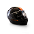 Capacete Escamoteável Lucca Mod. Rider One 1 - Customizado por MTX Imports - Route 66 Preto c/ Faixa Dupla Laranja - Imagem 1