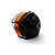 Capacete Escamoteável Lucca Mod. Rider One 1 - Customizado por MTX Imports - Route 66 Preto c/ Faixa Dupla Laranja - Imagem 3