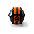 Capacete Escamoteável Lucca Mod. Rider One 1 - Customizado por MTX Imports - Route 66 Preto c/ Faixa Dupla Laranja - Imagem 6