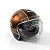 Capacete Aberto Lucca Mod. Sublime Route 66 - Customizado por MTX Imports - Cor Marrom com faixa Chocolate escrita Creme - Imagem 1
