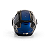 Capacete Escamoteável Lucca Mod. Rider One 1 - Customizado por MTX Imports - Route 66 - Azul - Imagem 4