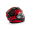 Capacete Escamoteável Lucca Mod. Rider One 1 - Customizado por MTX Imports - Route 66 - Vermelho - Imagem 2